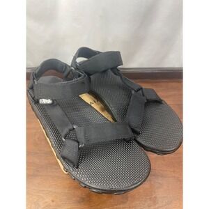 Teva Men's Size 9 1535 Black Storm Hiking Trail Sandals Black Straps